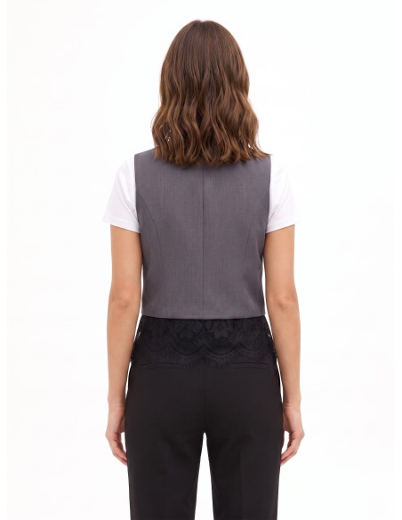 Gilet ample avec bordure en dentelle Rinascimento