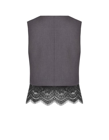 Gilet ample avec bordure en dentelle Rinascimento