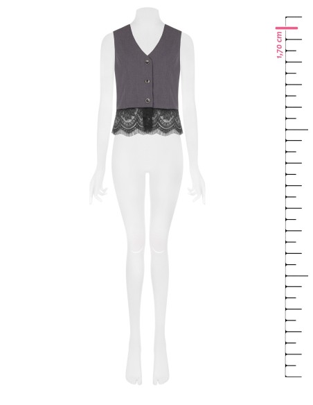 Gilet ample avec bordure en dentelle Rinascimento
