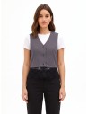 Gilet ample avec bordure en dentelle Rinascimento