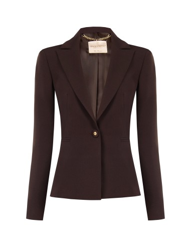 Veste blazer cintrée en tissu technique avec bouton logo Rinascimento