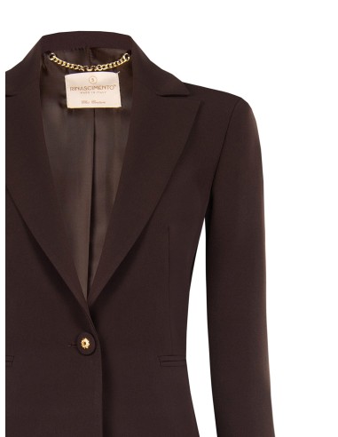 Veste blazer cintrée en tissu technique avec bouton logo Rinascimento