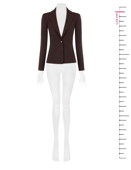 Veste blazer cintrée en tissu technique avec bouton logo Rinascimento