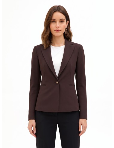 Veste blazer cintrée en tissu technique avec bouton logo Rinascimento