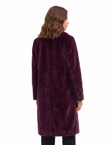 Manteau long réversible en similimouton avec maxi-poches Rinascimento