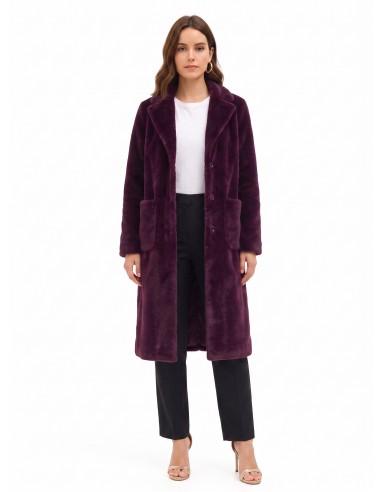 Manteau long réversible en similimouton avec maxi-poches Rinascimento