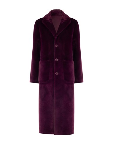 Manteau long réversible en similimouton avec maxi-poches Rinascimento