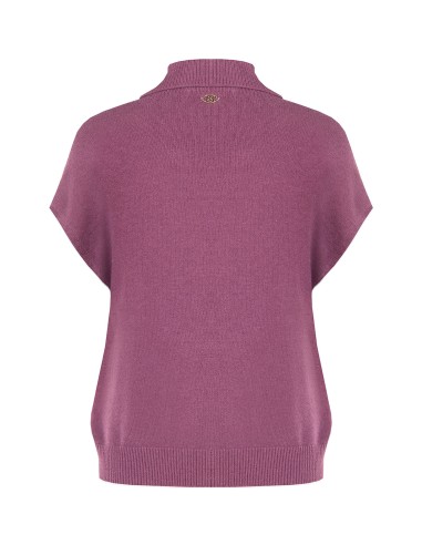 Pull oversize à col roulé en mélange de viscose avec boutons bijoux Rinascimento