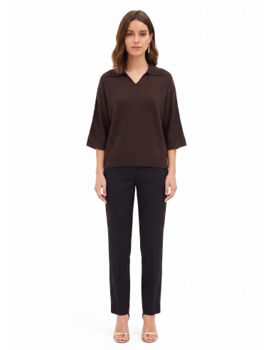 Pull oversize léger en viscose mélangée avec manches 3/4 Rinascimento