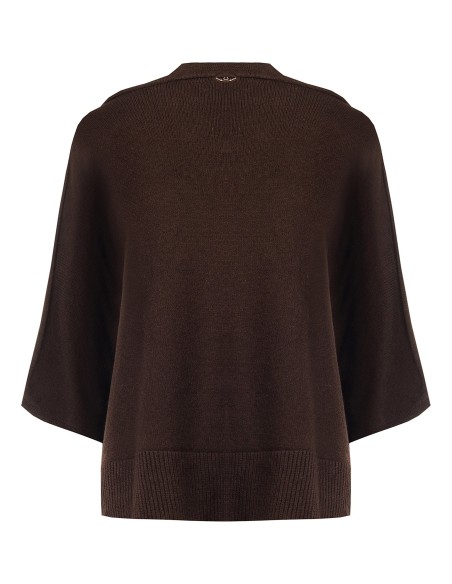 Pull oversize léger en viscose mélangée avec manches 3/4 Rinascimento