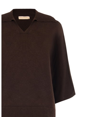 Pull oversize léger en viscose mélangée avec manches 3/4 Rinascimento