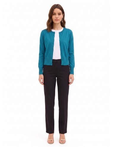 Cardigan à col rond avec boutons ton sur ton Rinascimento