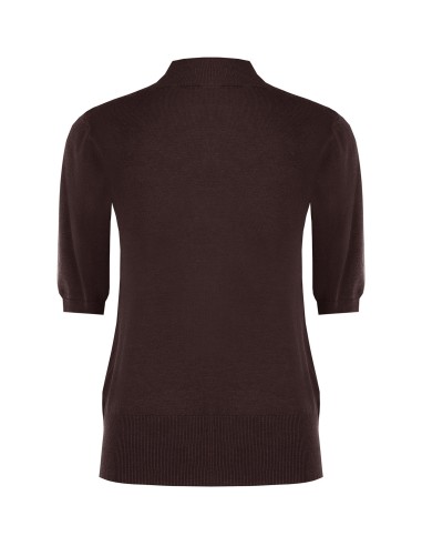 Pull à col montant avec bande et logo RR brodé Rinascimento
