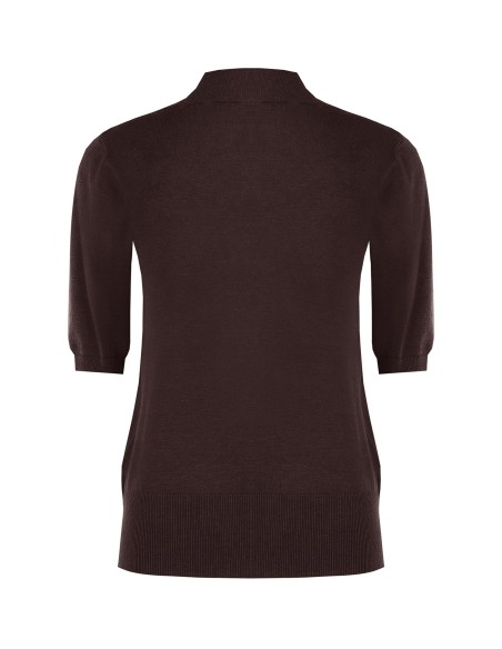 Pull à col montant avec bande et logo RR brodé Rinascimento