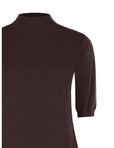 Pull à col montant avec bande et logo RR brodé Rinascimento