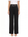 Pantalon palazzo en tissu cady avec bandeau bustier en dentelle Rinascimento