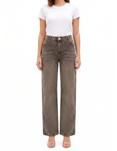 Palazzo-jeans met used-effect van Rinascimento