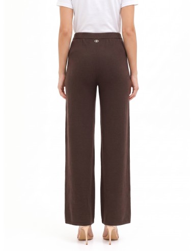 Pantalon palazzo en maille avec élastique à la taille Rinascimento