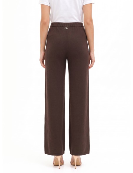 Pantalon palazzo en maille avec élastique à la taille Rinascimento