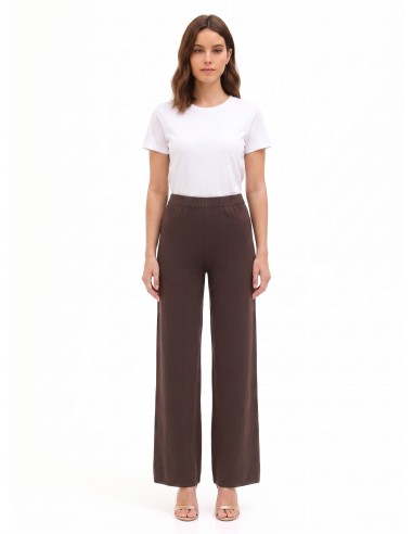 Pantalon palazzo en maille avec élastique à la taille Rinascimento