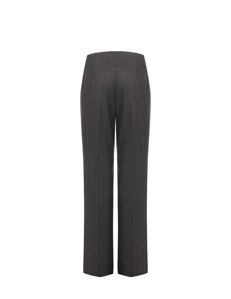 Pantalon large en polyviscose avec strass Rinascimento