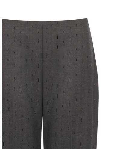 Wijde broek van viscosemix met strassversieringen van Rinascimento