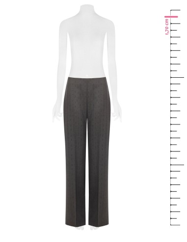 Pantalon large en polyviscose avec strass Rinascimento