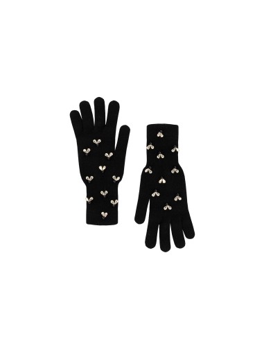 Gants en mélange de viscose et de laine avec cristaux cabochon Rinascimento