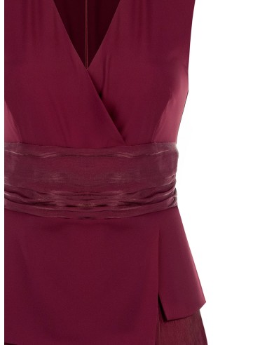Combinaison intégrale curvy à jambes palazzo en tissu cady et satin lamé Rinascimento Curvy