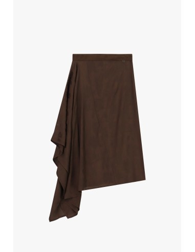 Jupe asymétrique avec drapé latéral Dixie