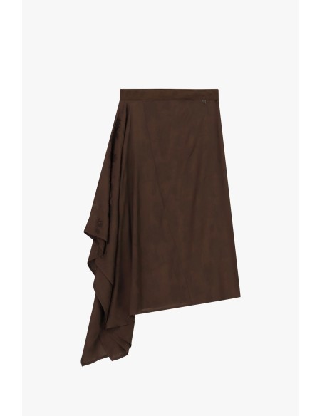 Asymmetrische rok met gedrapeerde zijkant Dixie