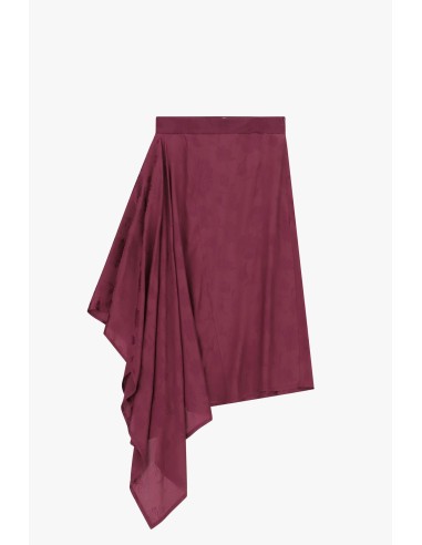 Jupe asymétrique avec drapé latéral Dixie