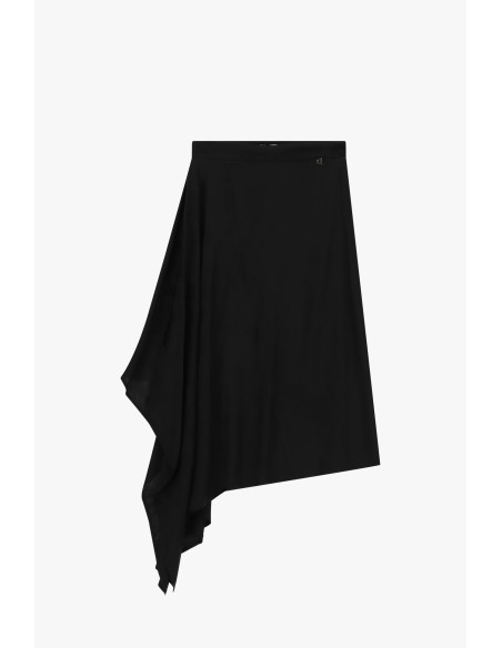 Asymmetrische rok met gedrapeerde zijkant Dixie