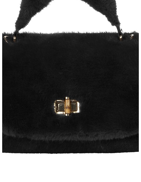 Sac à main en fausse fourrure avec bandoulière amovible Rinascimento