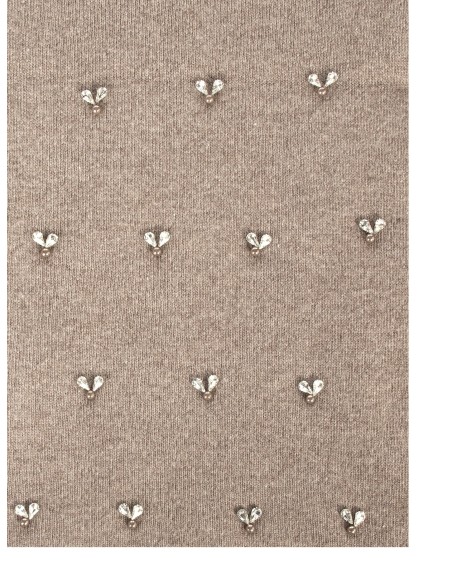 Écharpe en mélange de viscose et de laine avec cristaux cabochons Rinascimento