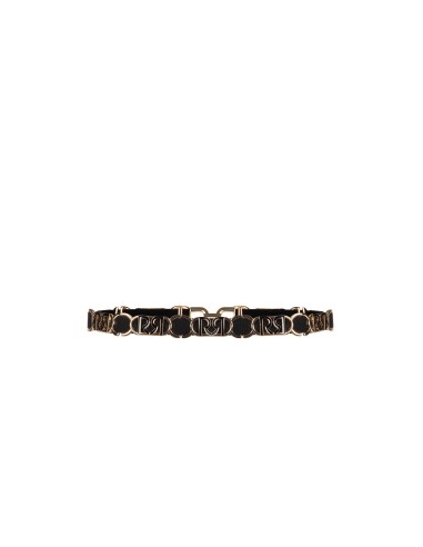 Smalle elastische riem met gespen met RR Rinascimento-logo