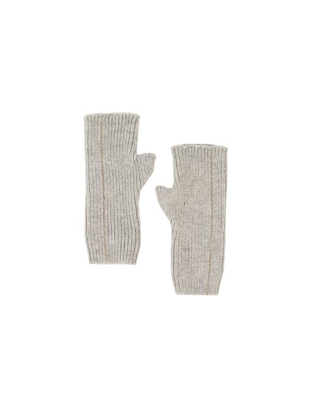 Manchettes en mélange de viscose et d’angora avec motif en lurex Rinascimento