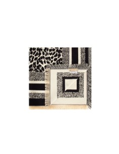 Écharpe jacquard tachetée en mélange de viscose avec bords effilochés Rinascimento