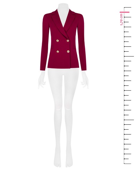 Veste blazer croisée en scuba crêpe Rinascimento