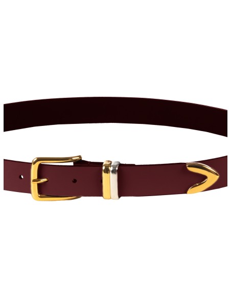Ceinture fine en véritable cuir lisse Rinascimento