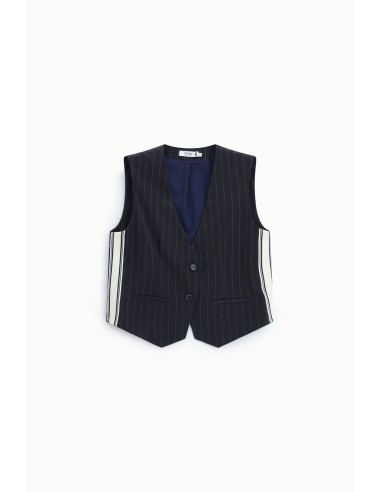 Gilet rayé avec fermeture à deux boutons Please