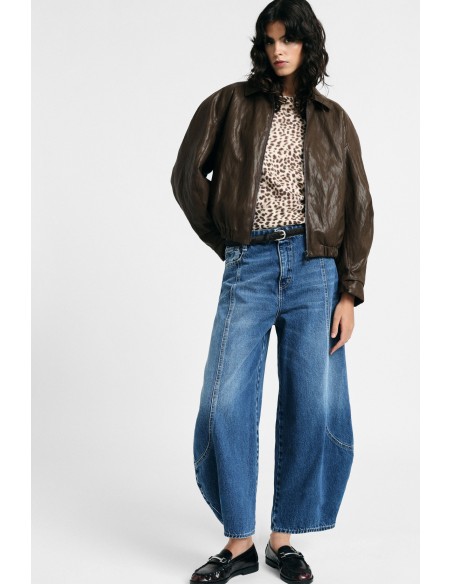 Jean coupe balloon taille haute avec coutures arrondies, s’il vous plaît