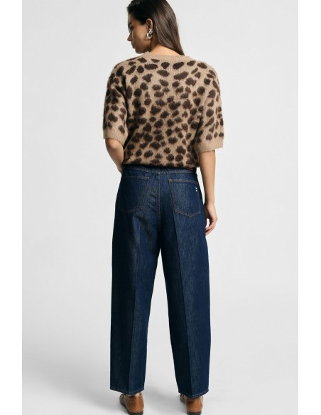 Jean Balloon fit taille haute à pinces apparentes Please
