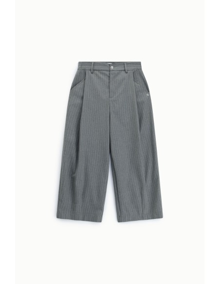 Gestreepte cropped palazzobroek met hoge taille, alstublieft
