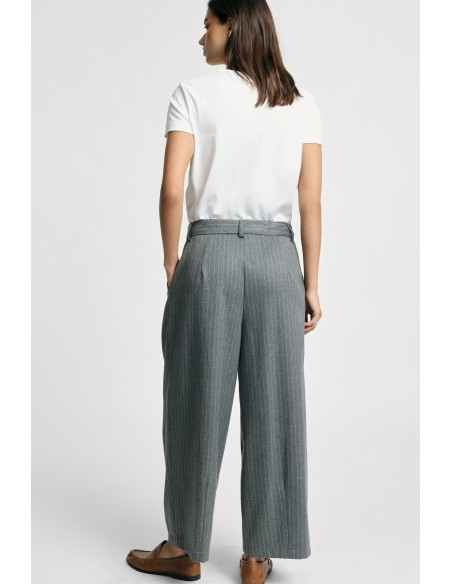 Pantalon palazzo court à rayures, taille haute s’il vous plaît