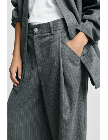 Gestreepte cropped palazzobroek met hoge taille, alstublieft