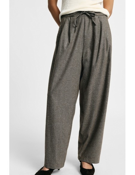 Pantalon palazzo à pinces et à ceinture réglable, s’il vous plaît