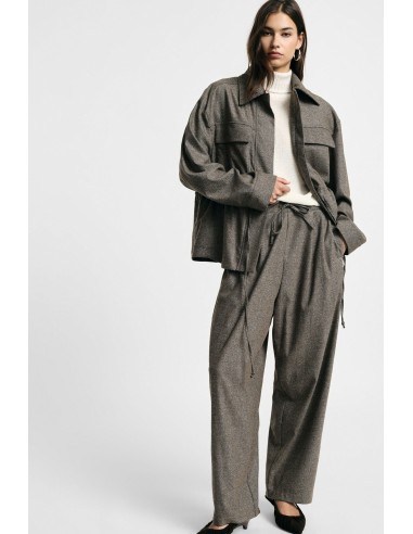 Palazzo-broek met plooien en verstelbare tailleband Please