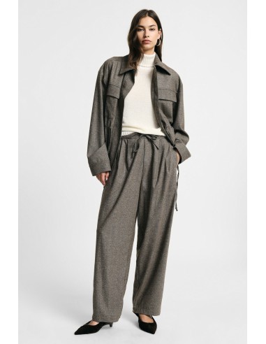 Palazzo-broek met plooien en verstelbare tailleband Please