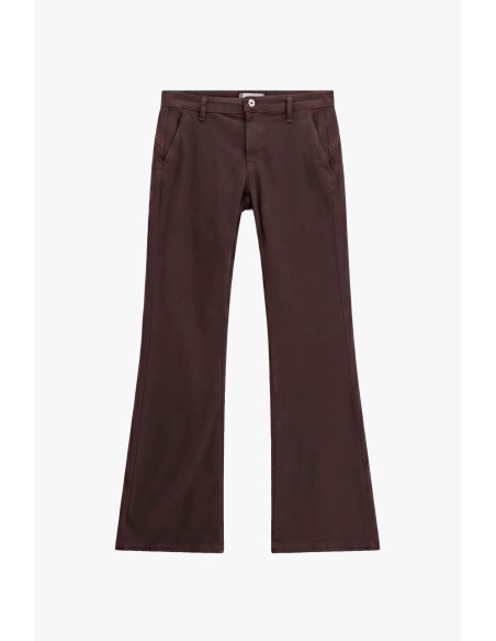 Flare-fit broek met uitlopende zoom en chinozakken Please